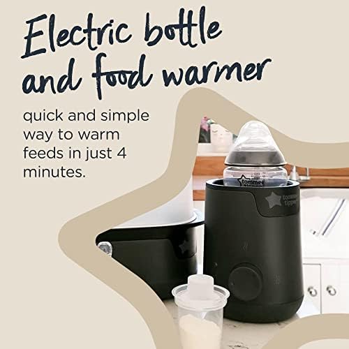 Tommee Tippee Complete Feeding Set, Super-Steam Electric Steriliser, Baby Bottle and Food Warmer, Baby Bottles and Accessories, Black