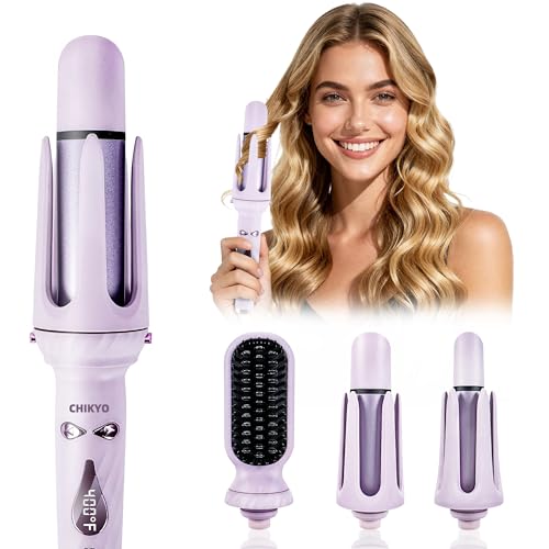 CHIKYO 3 in 1 Multifunctional Hot Tool, Automatic Curling Irons with 2 Ceramic Barrel(1