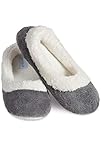 PajamaGram Fleece Slippers for Women - World's Softest Womens Slippers, Grey, 9