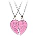 Generic Collar de La Hermana Joyería de La Hermana Mayor BFF Mejores Amigos Regalos Rompecabezas Corazón Colgante a Juego Collares Collar de La Amistad Joyería para 2 Niñas Mujeres Rosa