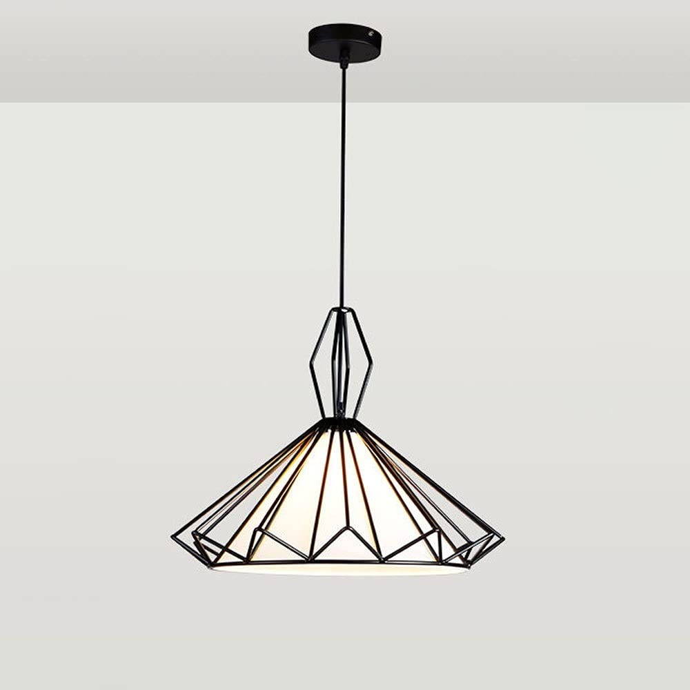 Plafonnier suspension E27 noir design industriel luminaire chambre salon