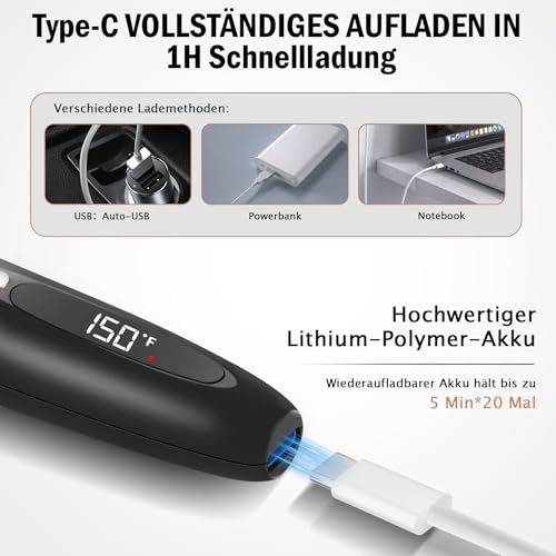 Ghekkli Beheizte Wimpernzange, Eyelash Curler Comb Kurve, mit 3 Temperaturmodi für natürliches Make-up und langanhaltende Locken für alle Wimpern