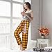 Belzphe Custom Flannel Pajama Pants Personalized Name Number Comfort Warm Plaid Home Lounge Pants with Pockets Drawstring