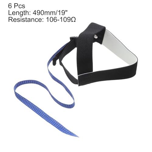 Image of MECCANIXITY 6pcs ESD Anti Static Foot Heel Straps Anti Static Wrist Strap Band Adjustable for Grounding Removing Static Black