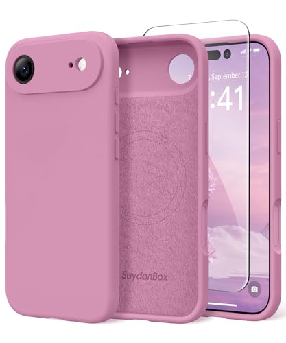 Image of Magnetic for iPhone Air Case, Compatible with MagSafe, [Full Camera Protection][Screen Protector] Silicone Shockproof Protective Phone Case for iPhone 17 Air 6.5 inch, Blackcurrant