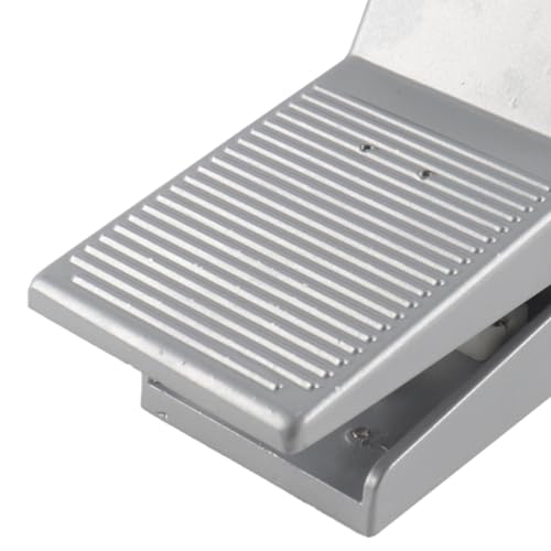 Hoite Pneumatischer Fußpedalschalter, 2 Positionen, 5-Wege-Aluminium-Pneumatik-Fußpedalventilschalter-Kit Mit Abdeckungsverriegelung 4F210-08L