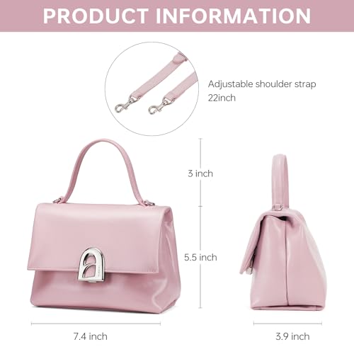 Image of LA FESTIN Small Top Handle Bags for Women Genuine Leather Shoulder Handbag