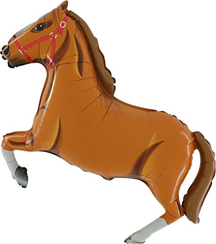 Toyland® 84cm (33") Light Brown Horse Shaped Foil Balloon - Childrens Party Decoration, Large