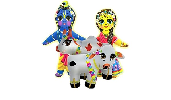 Vrindavanstore.in Radha Krishna with Cows and Calf Soft Toy Radha Krishna with Cows and Calf Doll and Plush Washable Toy (7.5) Inch (B0D3XTCVWR) Amazon Price History, Amazon Price Tracker