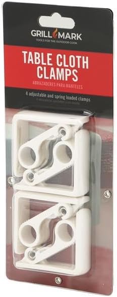 Miniatura 3 de 8084084 Mr. Bar-B-Q - Abrazaderas clásicas de plástico blanco, 4 piezas