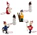 BRUBAKER 6 Handpainted Wooden Christmas Tree Ornaments Decoration Winter Outdoor Activity- Santa Claus, Snowman, Ice Skater, Skier - Designed in Germany