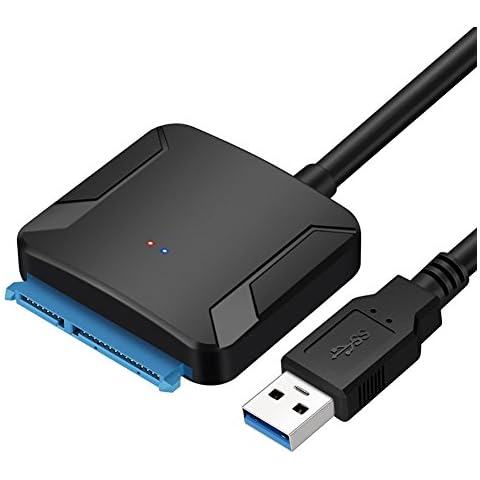 Bodhi200 SATA Adapter, SATA to USB 3.0 2.5/3.5 HDD SSD Hard Drive Disk Converter Cable Line Adapter Compatible for SATA Hard Disk Driver Black Cover
