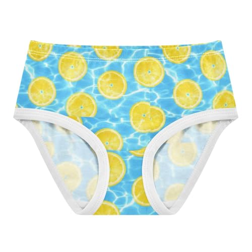 Joisal Girls Underwear Toddlers 2t Cotton Little Girl Panties Bright Briefs Girls Undies Lemon Slices Blue Summer