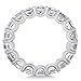 Allurez Asscher-Cut Diamond Eternity Wedding Band Ring in 14k White Gold (7.20ct)