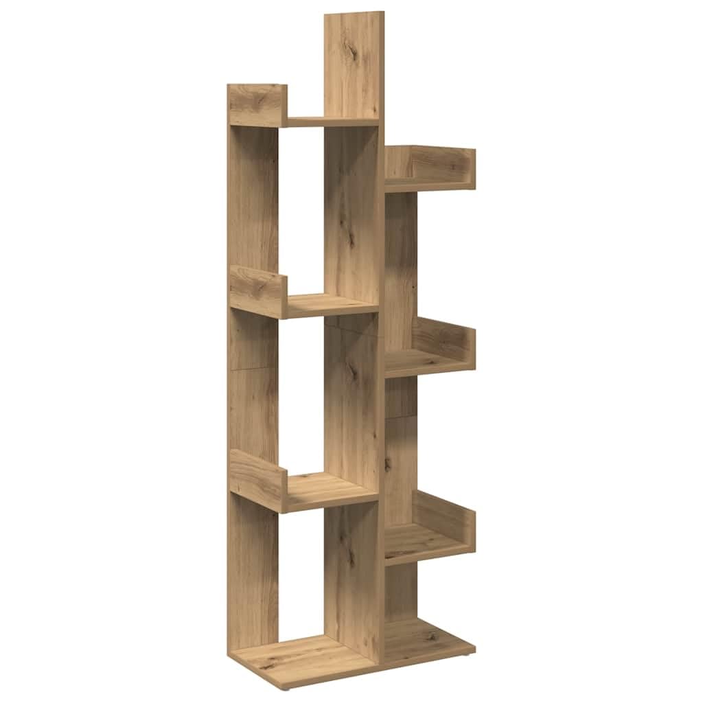 vidaXL Bibliothèque chêne Artisanal 48x25,5x140 cm Bois d'ingénierie