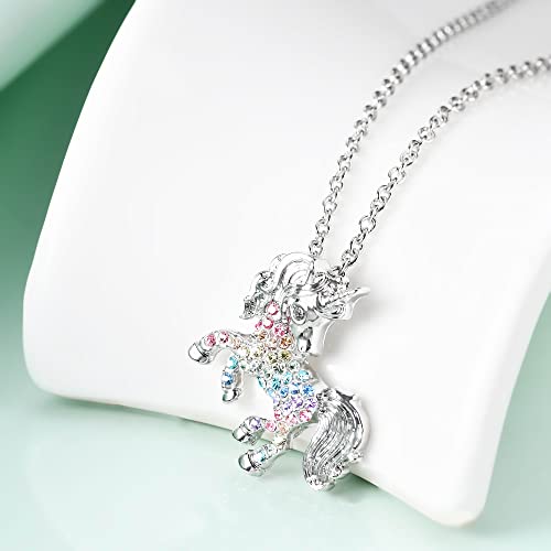 Unicorns Necklace Gifts for Girls,Rainbow Unicorn Necklaces Jewelry Gift for Women Girls Unicorn Lovers2