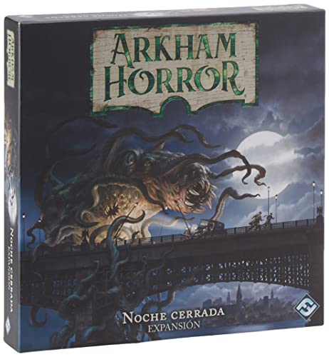Fantasy Flight Games | Arkham Horror: Noche Cerrada | Expansión | Juego de Mesa Cooperativo de Investigación y Terror | A Partir de 14 Años | De 1 a 6 Jugadores | 2-3 Horas por Partida | Español