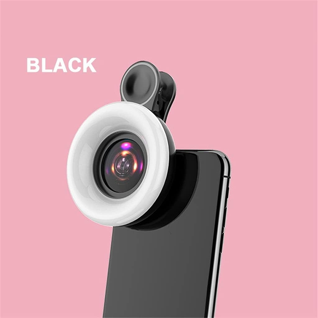 sdfgh mobile phone fill light 15x macro lens portable selfie led ring flash light phone selfie lamp universal ring clip light color d
