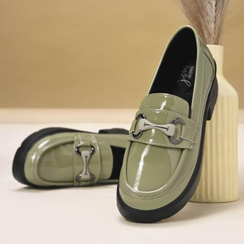 Image of JM LOOKS Women's Stylish Loafers Chunky Sole for Slip On Casual Shoes for Work & Office