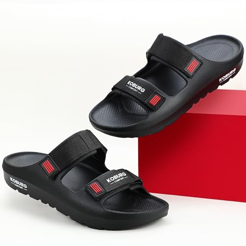 Image of KOBURG Nexa Sandals for Men| Stylish Trending | Comfortable | Super soft | Lightweight | EVA Sole | Casual Sandals | Slippers | Flip Flops for Men KF-464