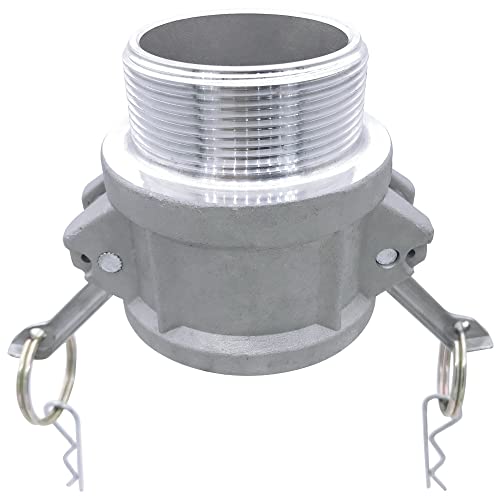 SpringSpray (1 Packung) 10,2 cm Aluminium-Camlocks Typ B 10,2 cm Innengewinde x 10,2 cm NPT Außengewinde Nocken und Nutschlauchverschraubung mit Griff und Sicherheitsverschluss Cover