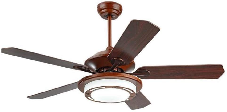 Ventilateur de plafond avec télécommande et pales bois massif pour chambre