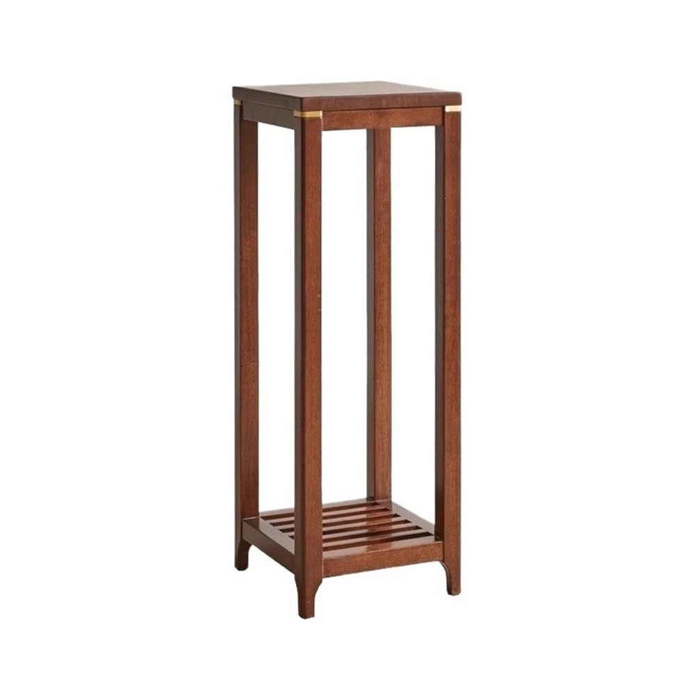 S5b8W3g7 Pedestal Bouble Tier High Leg Rubber Wooden Bonsai Rack Decor