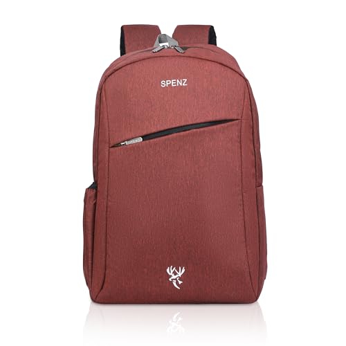 Image of SPENZ BAGS Laptop Backpack -Breathable Shoulder Straps, Mesh Side Pocket, Waterproof, Front Zipped Pocket, Padded Laptop Compartment, Backpacks
