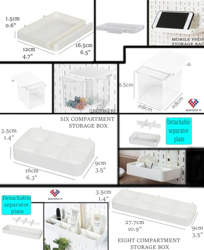 raenzhen-10 Kit de combinação de Pegboard, conjunto de armazenamento montado na parede ou mesa com 1