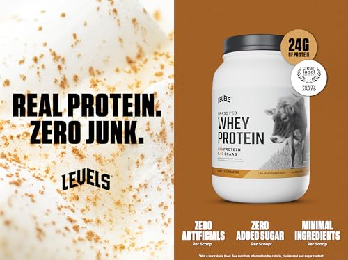 Levels Grass Fed Whey Protein Powder, No Artificials, 24G of Protein, Vanilla Cinnamon, 2LB - Image 3