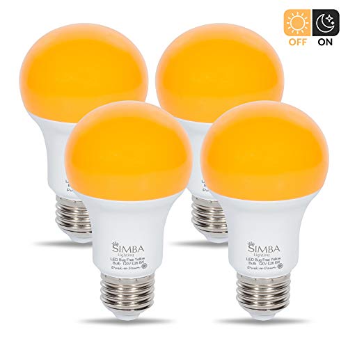 Simba Lighting LED Bug Repelling Yellow Bulb 6W 40W Equivalent, Great for Outdoor