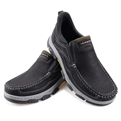 Mocasines de piel manos libres e informales en color negro 7