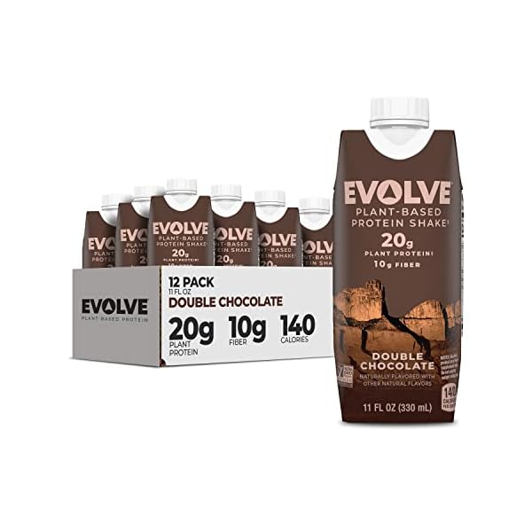 Evolve Plant Based Protein Shake, Double Chocolate, 20g Vegan Protein