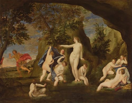 Toile Actéon se métamorphose en cerf Francesco Albani affiche impression salon