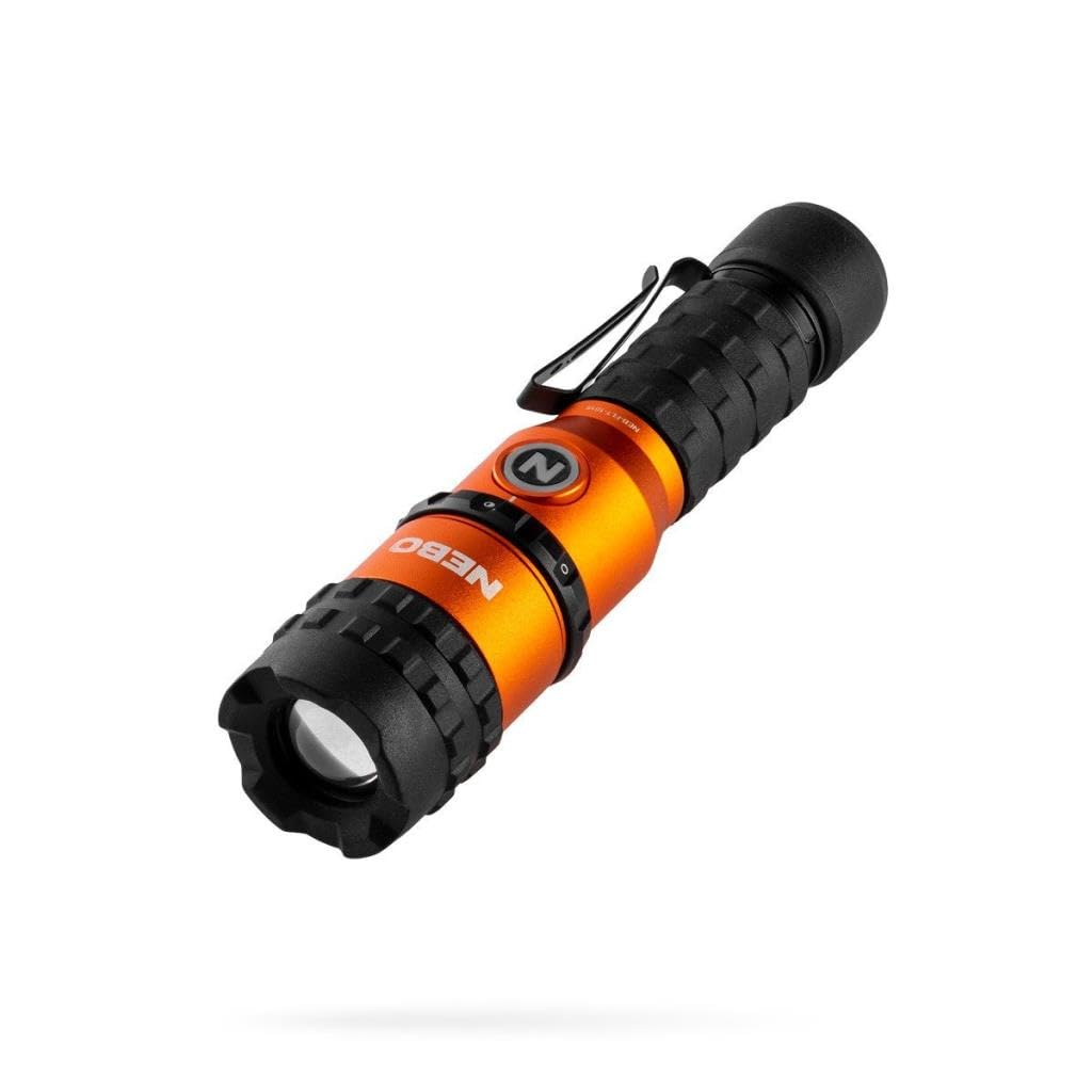 Nebo Orange/Black Master Series Fl750 Torch With 5 Light Modes - Rechargeable & Waterproof - Camping & Hiking Accessories