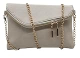 Amaze Clutch Purse for Women – PU Leather Cross Body Bag Women – Cute and Fashionable Envelope Clutch (Beige)