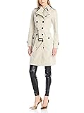BURBERRY Women's Sandringham Long Slim Fit Trench, Stone, 8