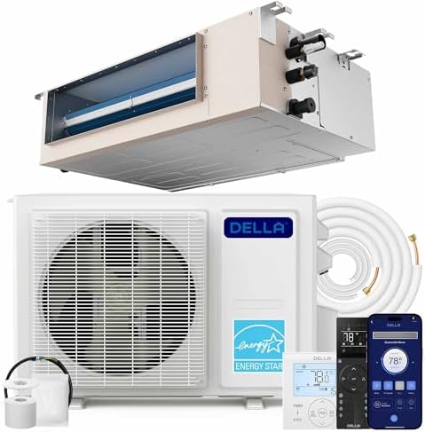 DELLA 11,000 BTU Concealed Ducted Mini Split Air Conditioner, 19 ...