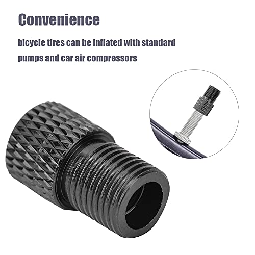 20 unidades de tapones para válvulas Presta de aluminio para bicicletas sin cámara, tapones antipolvo para válvulas French, para MTB, carretera y ciclismo (negro) miniatura 6
