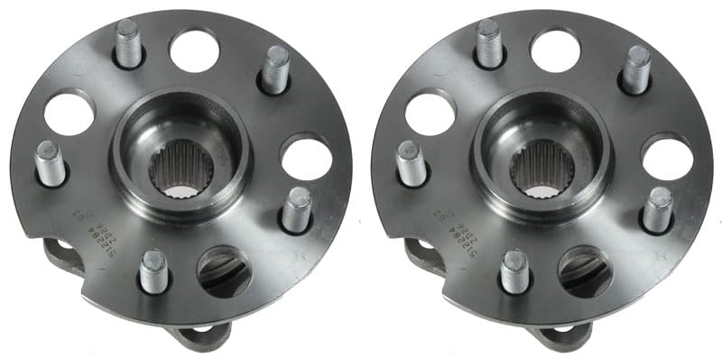 Image of TRQ Rear Left and Right Wheel Bearing and Hub Assembly Set 2 Piece Compatible with 04-06 Lexus RX330 AWD 07-09 RX350 AWD 06-08 RX400h 04-13 Toyota Highlander 09-15 Venza