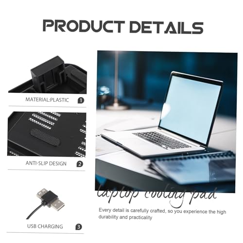 KOMBIUDA base con ventilador para laptop y soporte ergonómico miniatura 5