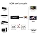 HDMI to RCA Converter, HDMI to Composite Video Audio Converter Adapter, HDMI to AV, Supports PAL/NTSC for PS4, Xbox, Switch, TV Stick, Blu-Ray, DVD Player,