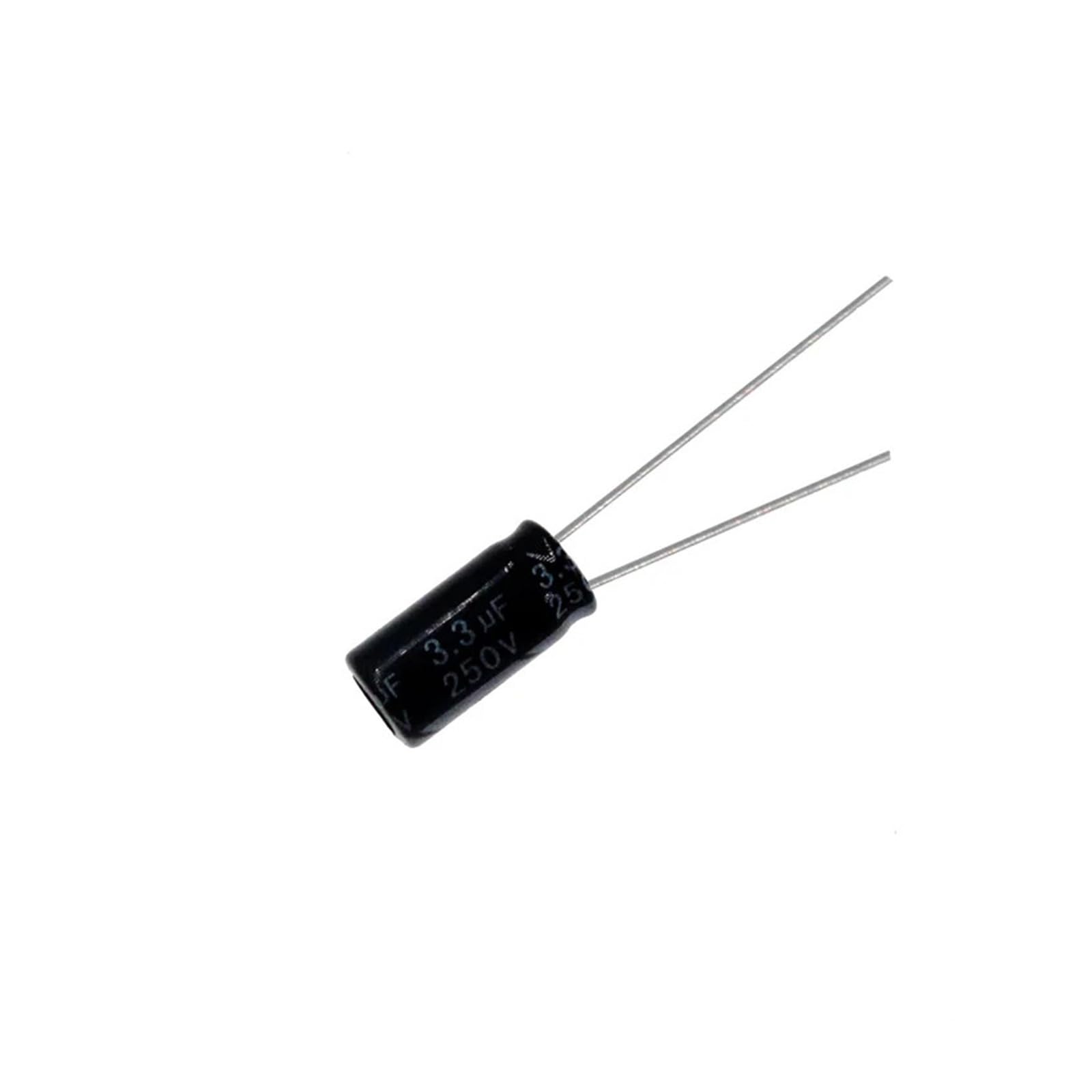 Condensadores electrolíticos de aluminio FD 3, µF 250 V | Paquete de 100 unidades; Dimensiones 6 × 11 mm; con terminales radiales