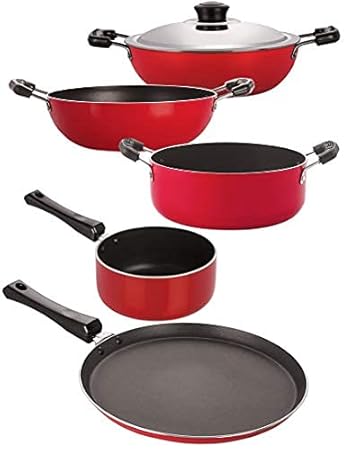 Nirlon Non-Stick Aluminium 5 Piece Gas Compatible Kitchen Utensil Combo Set Online