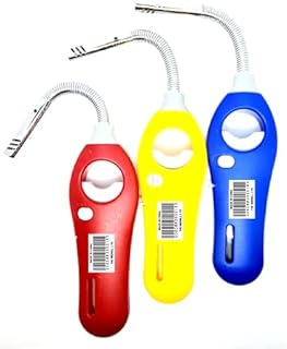 3x MIDHILL ELECTRONIC GAS LIGHTERS COOKING KITCHEN ACCESSORY FLEXIBLE SAFET LOCK (RANDOM COLOURS)