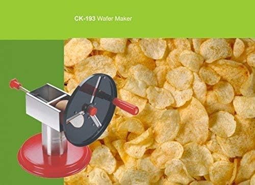 Image of Pototo Chips Maker Stainless Steel Blade, Ergonomic Handle, Home UseWafer Cutter, Wafer Maker, Vegetable Slicer, Potato Chips Slicer, Wafer Cutting Machine for Home (Stainless Steel)