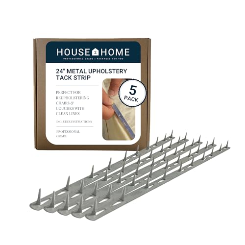 House2Home 24" Upholstery Metal Tack Strips, Fabric Reupholstery Supplies for
