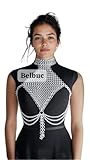 Chainmail Halter Top, Aluminum Chainmail Lingerie Top for Women