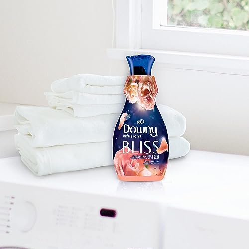 Image of Downy Infusions Laundry Fabric Softener Liquid, Bliss, Sparkling Amber & Rose, 56 Fl Oz