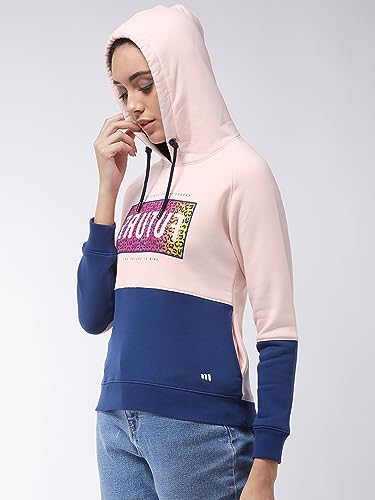 Image of Modeve Women Printed Hooded Sweatshirt for Winter